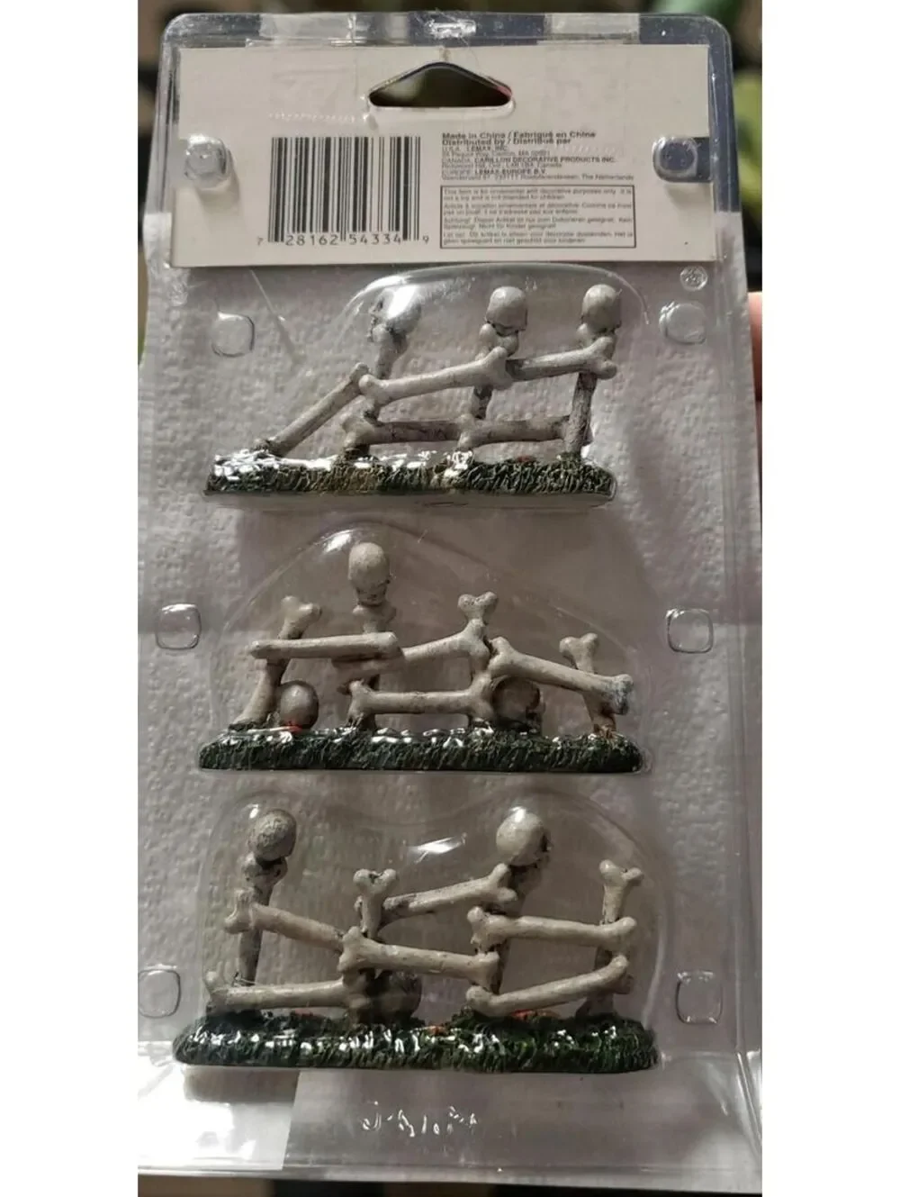 Lemax #54334 Spooky Town Bone Mini Fence Set of 3 (1 PK) Halloween Decor